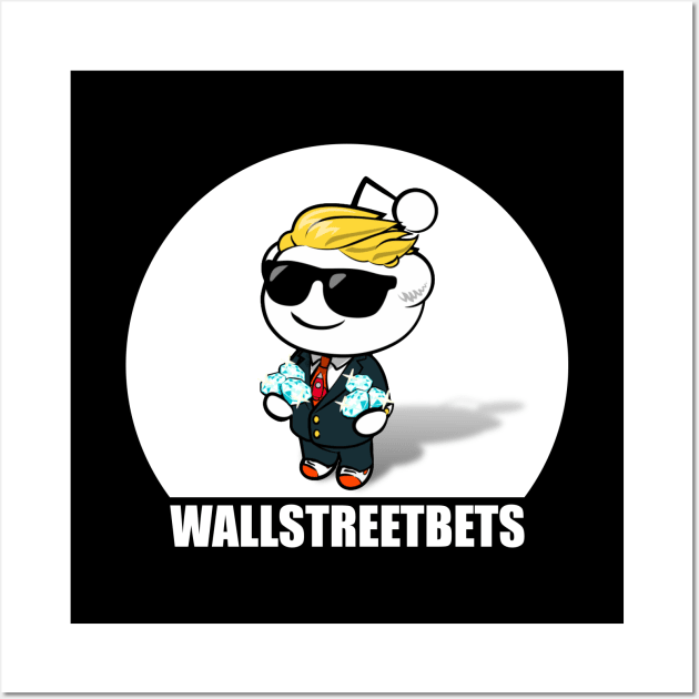 Wallstreetbets WSB Reddit Day Trader Stock Market Options Wall Art by Tesla